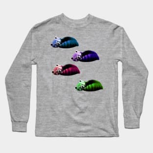 Cute Red Panda Curled Up - MultiColor Long Sleeve T-Shirt